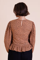 SS26 Shirred Top - Chocolate