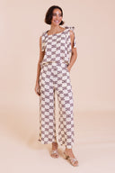 SS26 High Waist Cropped Trousers - Ecru