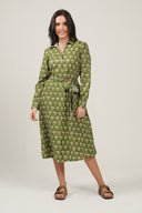 SS27 Midi Shirt Dress - Green