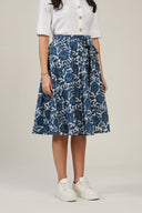SS27 Printed Swing Skirt - Blue