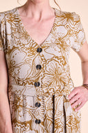 SS25 Linen Wide Leg Jumpsuit - Fawn