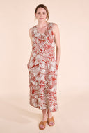 SS25 Linen Midi Dress - Tomato