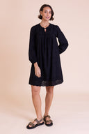 SS26 Broderie Tunic Dress - Black