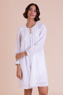 SS26 Broderie Tunic Dress - White