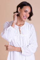 SS26 Broderie Tunic Dress - White