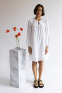 SS26 Broderie Tunic Dress - White