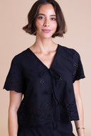 SS26 Broderie Top - Black