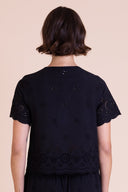 SS26 Broderie Top - Black