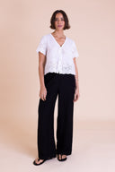 SS26 Broderie Top - White