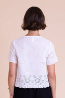 SS26 Broderie Top - White