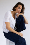 SS26 Broderie Top - White
