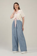 SS27 Full Length Pull On Trouser - Chambray