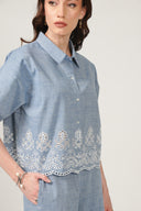SS27 Boxy Cut Work Shirt - Chambray