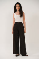 CD1313 Wide Leg Trousers - Chocolate