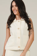 SS27 Sleeveless Jacket - Sweetcorn