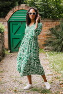 SS25 Tiered Midi Shirtdress - Leaf