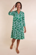 SS25 Gathered Tunic Dress - Leaf