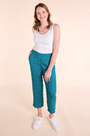 SS25 Printed Cropped Trousers - Aqua