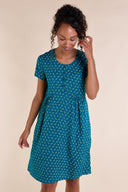 SS25 Button Front Tunic Dress - Aqua