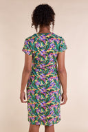 SS25 GOTS Organic Cotton Jersey Wrap Dress - Multi