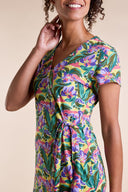 SS25 GOTS Organic Cotton Jersey Wrap Dress - Multi