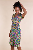 SS25 GOTS Organic Cotton Jersey Wrap Dress - Multi