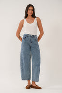 DM1309 Denim Barel Leg Jean - Blue