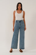 DM1314 Denim Wide Leg Jean - Blue