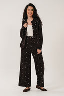 EC4426 Embroidered Cord Shirt - White