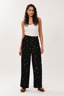 EF1128 Minimal Wide Leg Trousers - Black