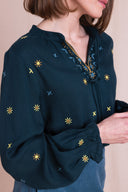 AW26 Embroidered Top - Teal