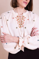AW26 Embroidered Top - Wax