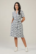 SS27 Button Through Dress - Natural