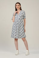 SS27 Wrap Front Tunic Dress - Natural