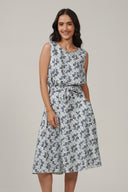 SS27 Printed Swing Skirt - Blue Multi