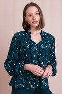 AW26 Pintuck Blouse - Teal