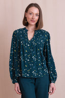 AW26 Pintuck Blouse - Teal