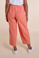 SS25 Check Bubble Trousers - Tangerine