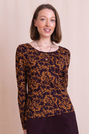 AW26 Simple Printed Top - Ochre
