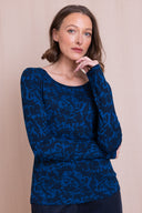 AW26 Simple Printed Top - Royal
