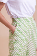 SS26 Minimal Wide Leg Trousers - Meadow Green