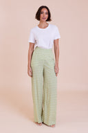 SS26 Minimal Wide Leg Trousers - Meadow Green