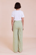SS26 Minimal Wide Leg Trousers - Meadow Green