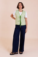 SS26 Printed Gilet - Meadow Green