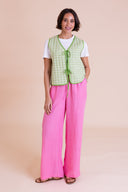SS26 Printed Gilet - Meadow Green