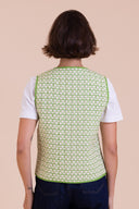 SS26 Printed Gilet - Meadow Green