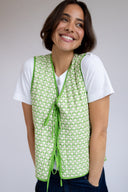 SS26 Printed Gilet - Meadow Green