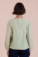 SS26 Tie Front Blouse - Meadow Green