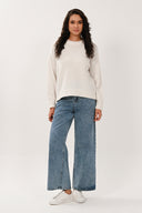 KN7124 Crew Neck Jumper - Ivory