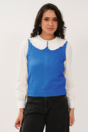 KN7210 Scallop Vest - Cobalt